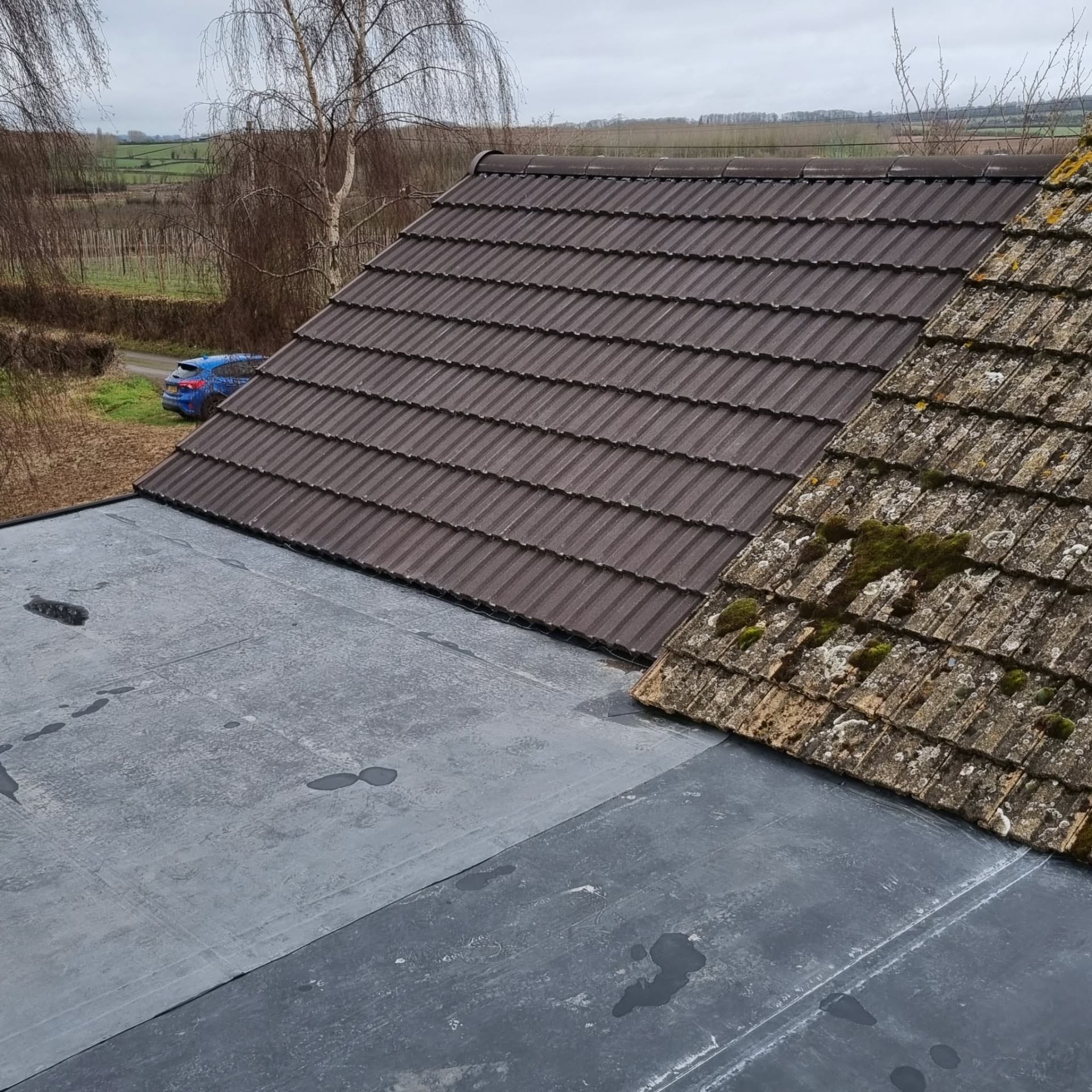New Tiled Roof & EPDM Flat Roof